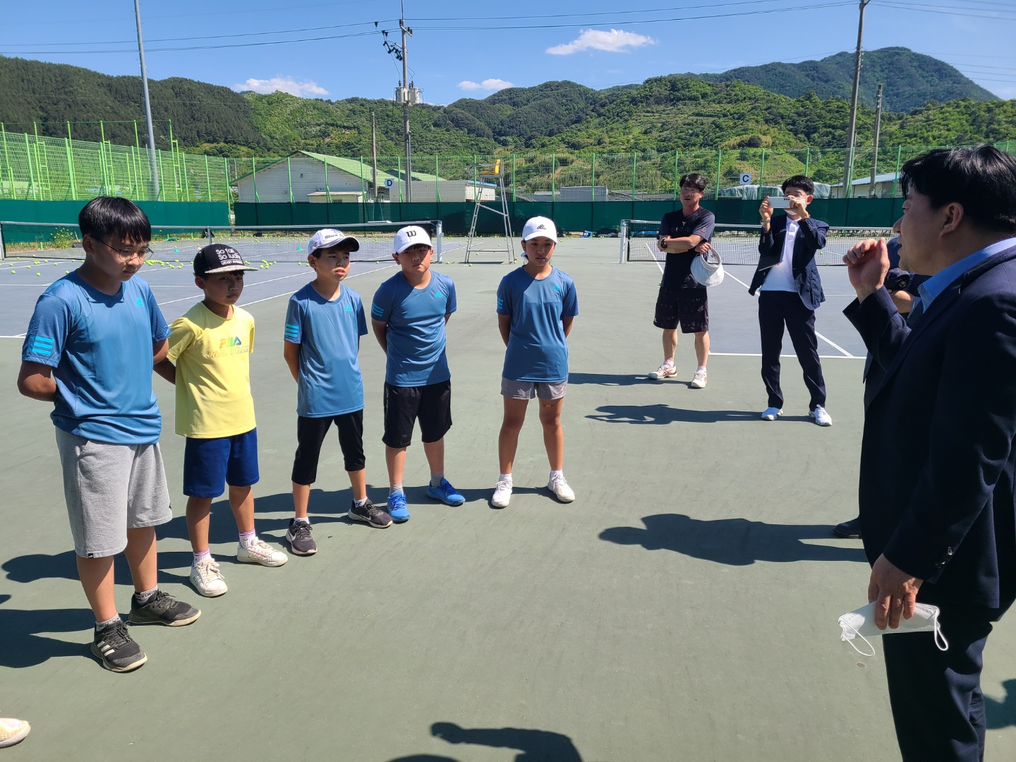 산청교육지원청 교육장 전국소년체전 참가선수 격려 방문